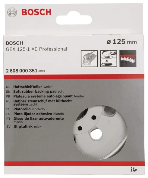 Bosch - 125 mm Zımpara Tabanı Ekstra Yumuşak (GEX) - 2