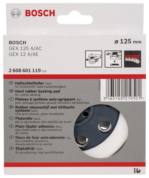 Bosch - 125 mm Zımpara Tabanı Sert (GEX) - 2