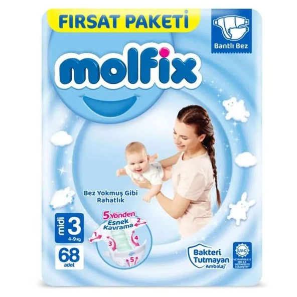 Molfix Fırsat Paketi 68'li Midi 3-9 Kg