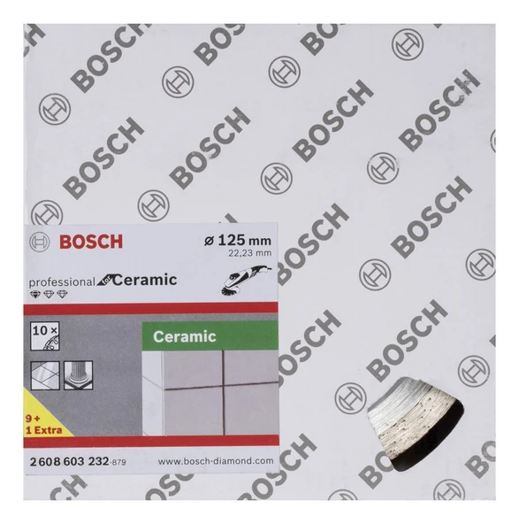 Bosch - Standard Seri Seramik İçin, 9+1 Elmas Kesme Diski Set 125mm - 2
