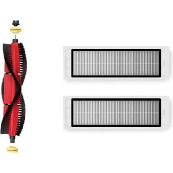 srfn ticaret Roborock S5-S50-S51-S55-S6-S6 Pure-S5 Max Aksesuar Seti: 2 Adet Hepa Filtre - 1 Adet Ana Fırça