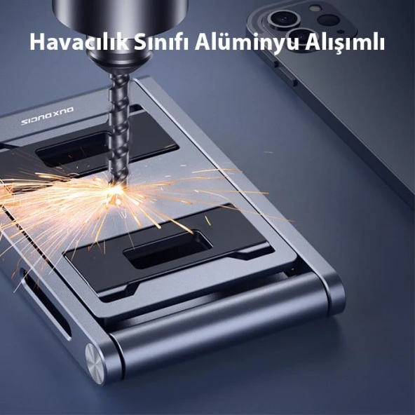 Coofbe Alüminyum Yükseklik Ayarlı Katlanabilir Masaüstü Telefon Tutucu Telefon Standı Kaymaz Taban - 6