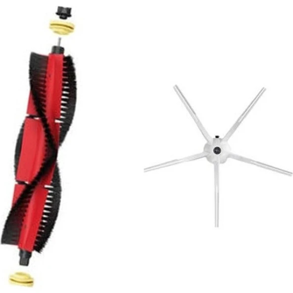 srfn ticaret Roborock S5 Max Fırça Seti 1 Adet Ana Fırça - 1 Adet Yan Fırça ürün görseli 1