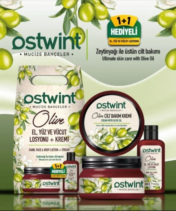 Ostwint Mucize Bahçeler Olive El, Yüz Ve Vücut Kremi (300 Ml) + Losyonu (100 Ml) Set 8683835159895