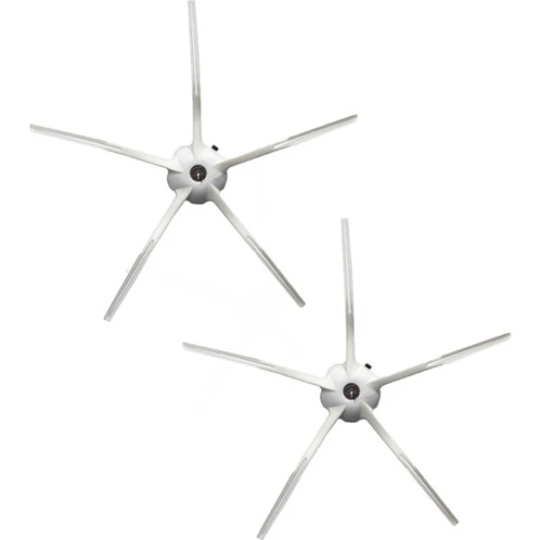 srfn ticaret Xiaomi Roborock S5-S50-S51-S55-S6-S6 Pure-S5 Max Robot Süpürge 5 Kollu Fırça (2 Adet Beyaz) ürün görseli 1