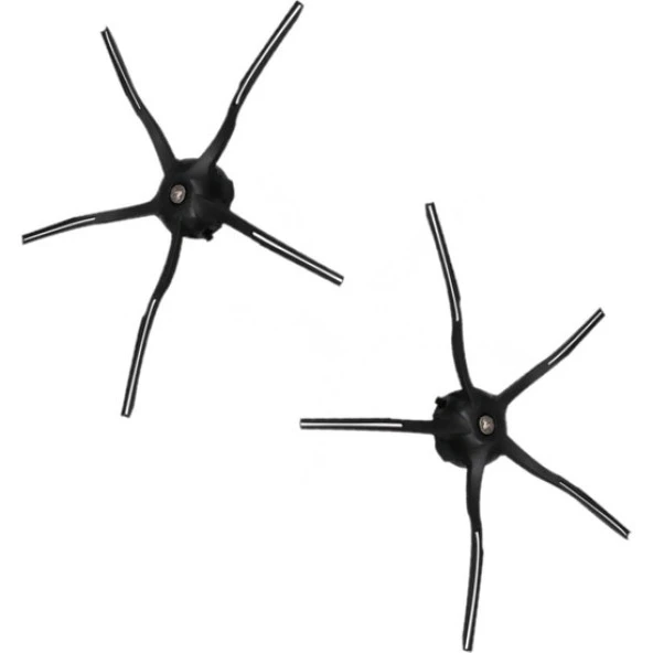 srfn ticaret Xiaomi Roborock S5-S50-S51-S55-S6-S6 Pure-S5 Max Robot Süpürge 5 Kollu Fırça (2 Adet Siyah)