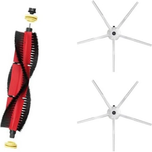 srfn ticaret Roborock S5 Fırça Seti: 1 Adet Ana Fırça - 2 Adet Yan Fırça ürün görseli 1