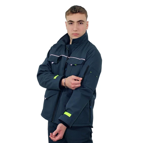 Persmont  Yeşil Softshell Plus Mont  XL - Resim 3