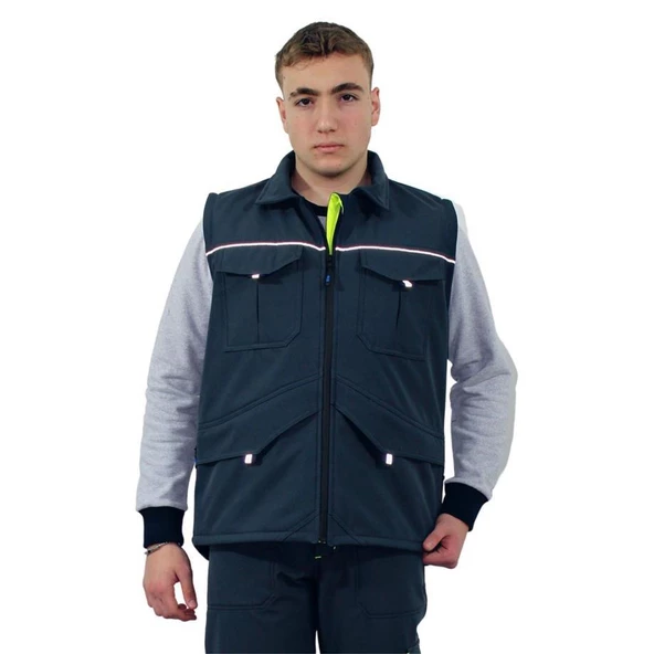 Persmont PYS08 Unisex Yeşil Softshell Plus Yelek  S