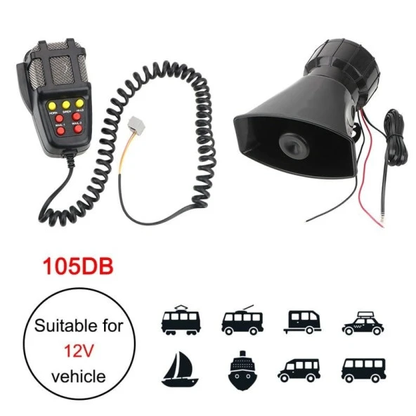 7 Sesli 100W için Siren / Sssr51 - 4