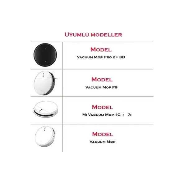 srfn ticaret Xiaomi STYTJ01ZHM / STYTJ02ZHM / STYTJ03ZHM Uyumlu Robot Yenileme Seti - 5