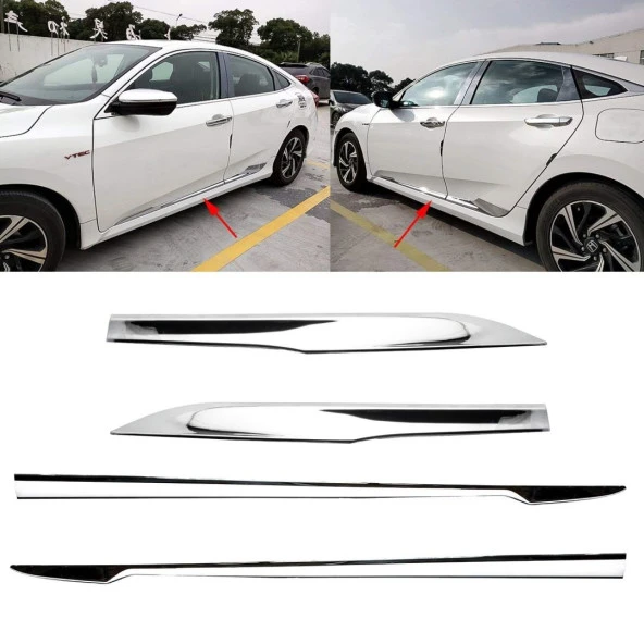 Honda Civic Uyumlu Fc5 2016-2020 Kapı Çıtası - 2