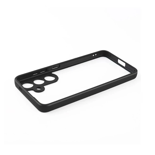 Galaxy S24 Kılıf New Roll Kenar ve Kamera Koruyucusu Renkli Şeffaf Kılıf - Resim 11