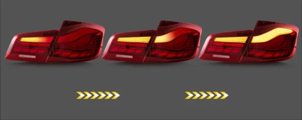 Bmw 5 Uyumlu Serisi F10 Dragon LED Stop - Kırmızı - Resim 2