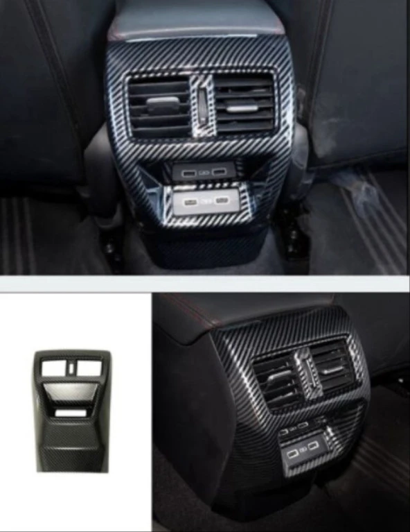 2022 Civic Uyumlu Arka Klima Panel Kaplama - Karbon - Resim 2