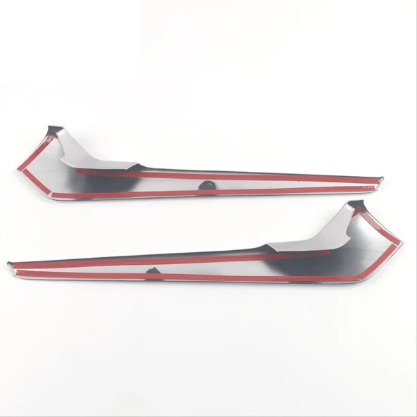 2022 Civic Uyumlu Vites Kenar Kaplama 2 Parça - Silver - Resim 2