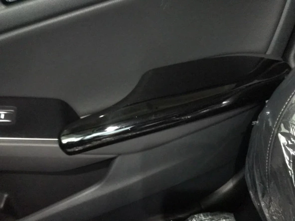 2022 Civic Uyumlu Kolçak Kaplama - Piano Black - Resim 3