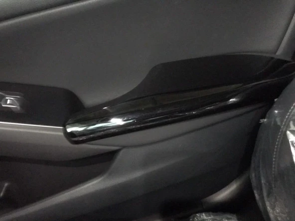 2022 Civic Uyumlu Kolçak Kaplama - Piano Black - Resim 4