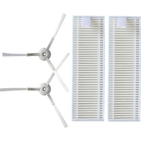 srfn ticaret Xiaomi Essential Mjstg1 Vacuum Mop Uyumlu 2 Adet Yan Fırça+2 Adet Hepa Filtre ürün görseli 1