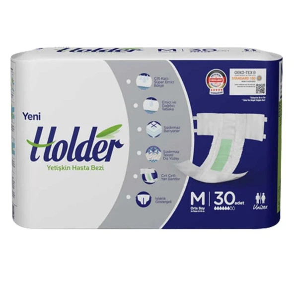 Holder Yetişkin Hasta Bezi M Beden 30lu 8697405344413