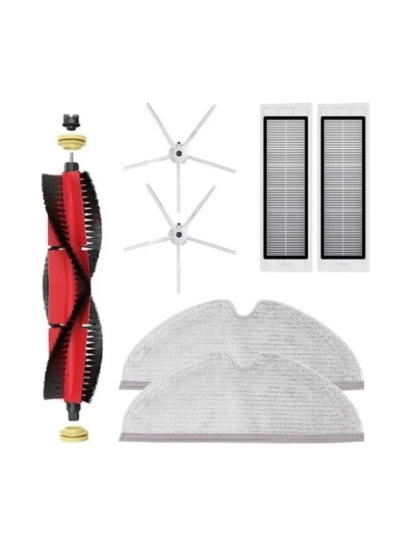 Roborock S5 Max Beyaz Robot Süpürge Uyumlu Yenileme Seti - Fırça Perdeli Hepa Filtre Tam Yüzey Mop ürün görseli 1