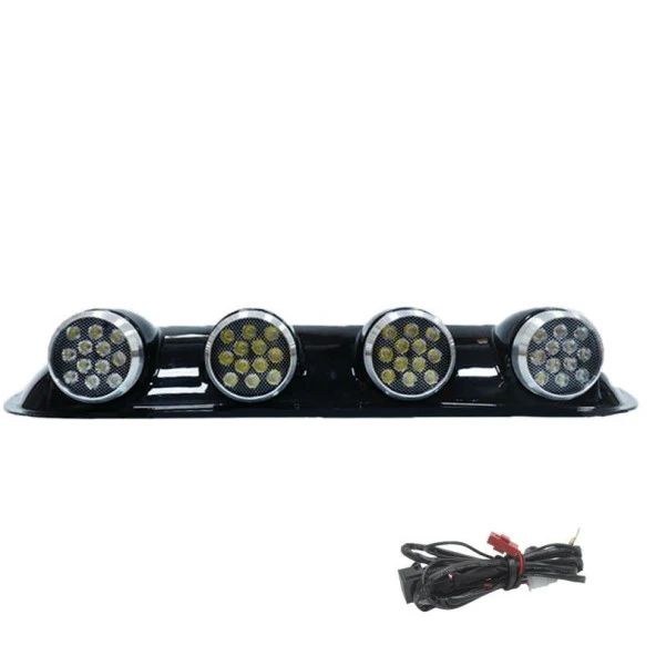 Space Offroad Sis Lambası 12X4 LED Yuvarlak Siyah /Lass243