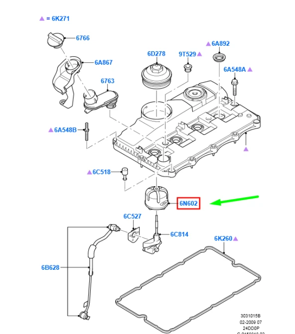 Ford Transit Külbütör Kapak Yağ Filtresi (By Pass) - Santrifüj Filtre 2006-2013 - 2