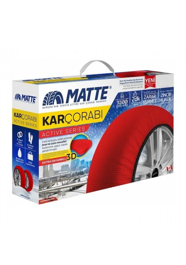 Kar Çorabı Matte 245 75 Lastik R15 Jant Ölçülerine Uyumlu Yüksek Kaliteli Zincir Muadili