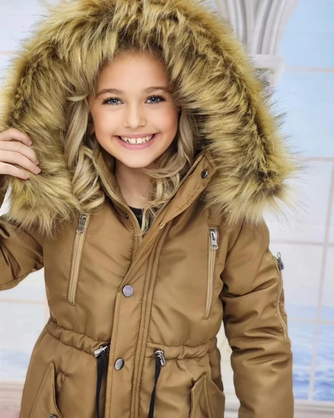 MODAVALS ERKEK ÇOCUK GARSON BEDEN İTHAL TAK ÇIKAR KÜRKLÜ CEPLİ FERMUARLI DÜĞMELİ BONDİT KUMAŞ KIŞLIK MONT-KAHVE 851247961 - 2