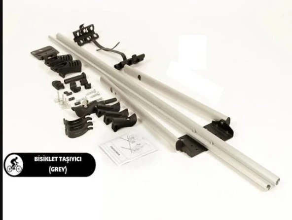 Araç Üstü Bisiklet Taşıyıcı Universal Tekli Gri - 3