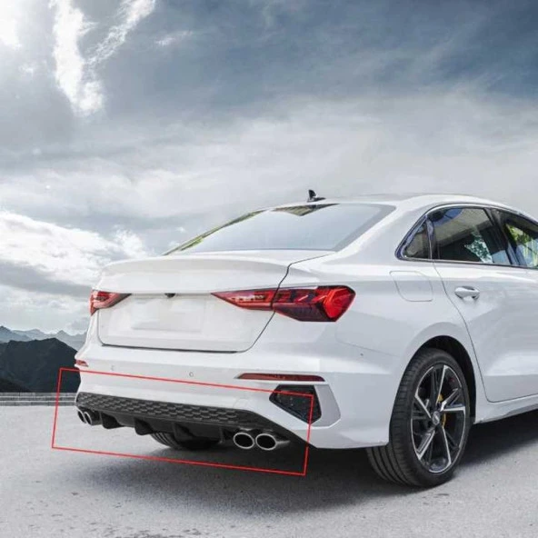Audi A3 Sedan 2021 Çift Egzozlu Difüzör