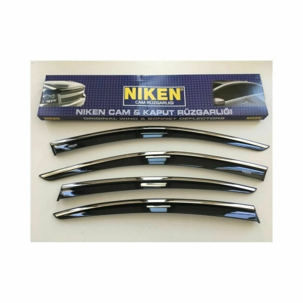 Niken Honda Civic 2007-2011 Model Kromlu Cam Rüzgarlığı 4Lü - Resim 2