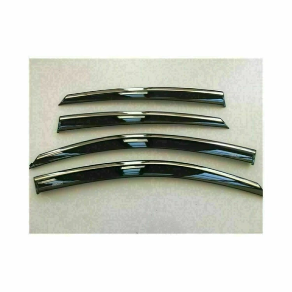 Niken Volkswagen T-Roc 2019- Kromlu Cam Rüzgarlığı 4Lü - Resim 4