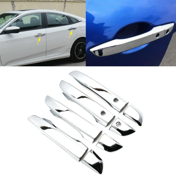 Honda Civic 2016 Sonrası Kapı Kolu ABS Krom
