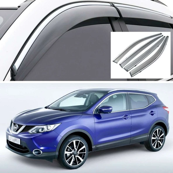 Nissan Qashqai 2014 2020 Kromlu Cam Rüzgarlığı