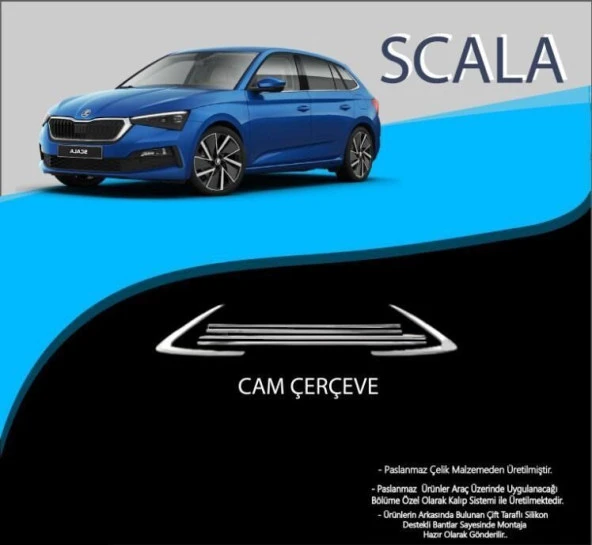 Skoda Scala Krom Cam Alt Çıtası 2019-2023