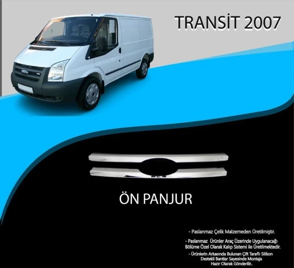 Ford Transit Krom Ön Panjur Krom Çıta 2 Parça 2007