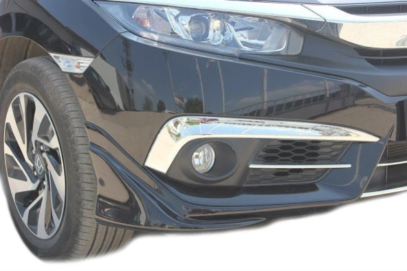 Honda Civic Uyumlu 10 Sis Farı Kaşı 2 Parça. P. Çelik 2016 Ve - Resim 2