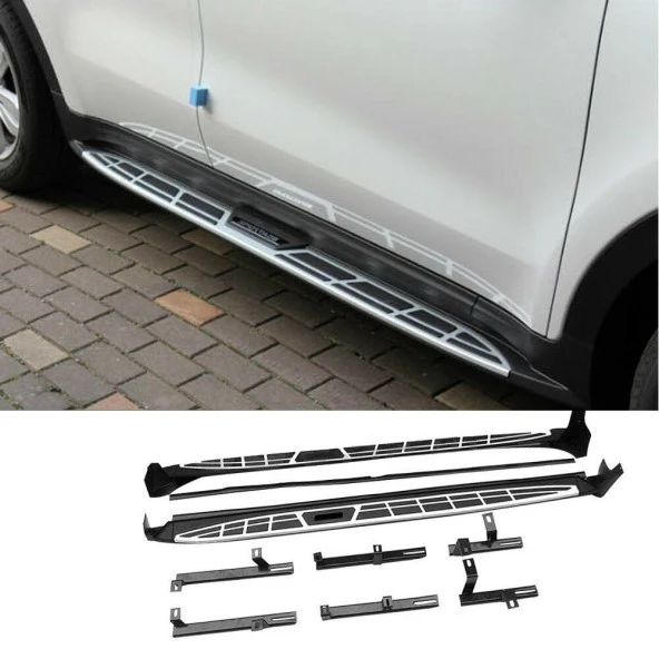 Kia Sportage Uyumlu -2015 Yan Basamak Koruma Side Step Square Style