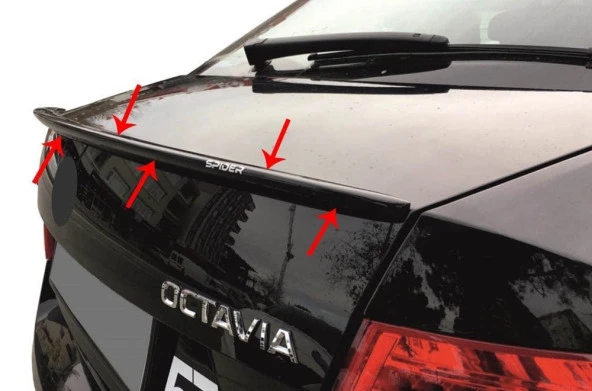 Skoda Octavia A7 Spoiler Bagaj Gt 2013- Siyah Boyalı