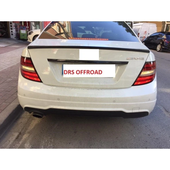 Mercedes W204 (07-13)C Seri Spoiler Bagaj (Kalın) Parlak Siyah