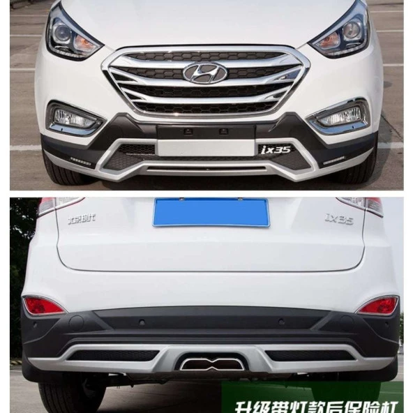 Hyundai İx35 2010- Ön Ve Arka Koruma Çift Çıkış Egzozlu