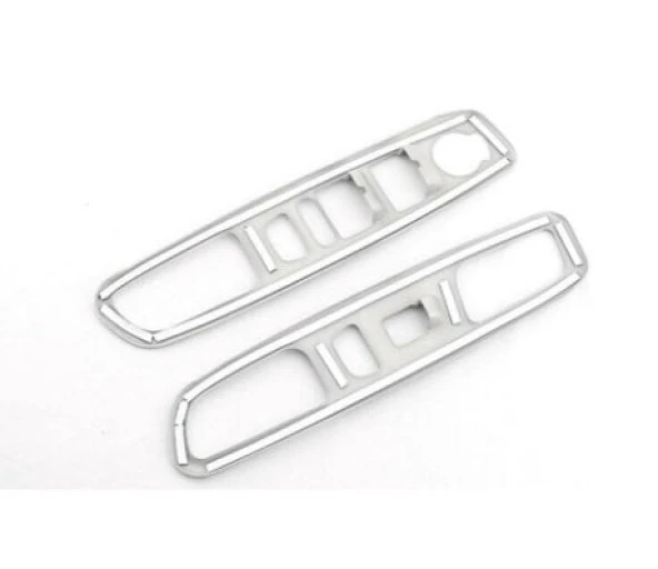 Jeep Renegade İç Cam Açma Çerçevesi Aksesuar 4 Parça Set Silver - Resim 2