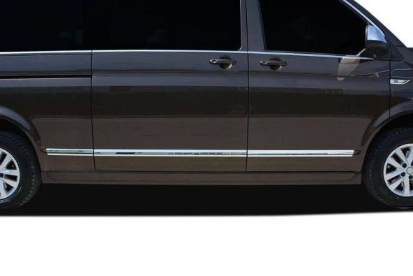 Volkswagen T6 Transporter Krom Yan Kapı Çıtası 7 Parça Uzun Şase 2015 Ve Sonrası - 2