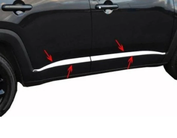 Jeep Renegade Yan Kapı Çıtası Paslanmaz Çelik 4 Parça 2014-2017 - Resim 2