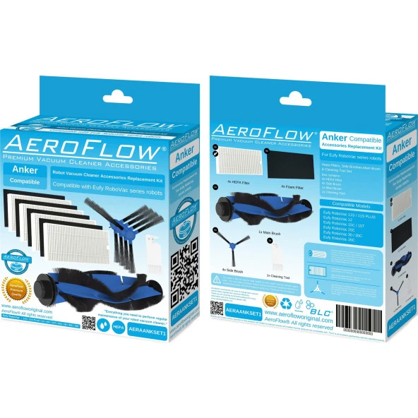 srfn ticaret AeroFlow Anker Eufy Robovac G30 EDGE Robot Süpürge Uyumlu Aksesuar Seti - 2