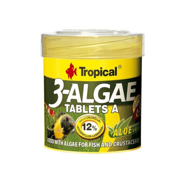 Tropical 3-Algea Tablet A Yosun Özlü Cama Yapışan 50ml 80tablet