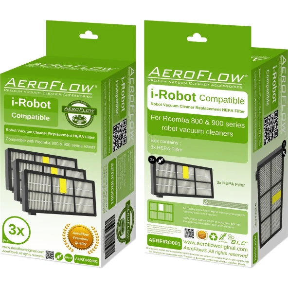 srfn ticaret Aeroflow İ-Robot Roomba 866 Serisi Yenileme Seti - Resim 3