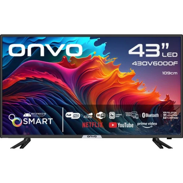 Onvo 43OV6000F Full HD 43" 109 Ekran Uydu Alıcılı Android Smart LED TV