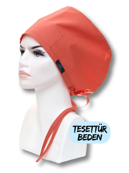 Tesettür Tarçın Tek Renk Cerrahi Bone Doktor Hemşire Sağlıkçı Bonesi Geniş Kesim